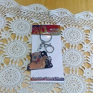 Cool 3D Anime Keychain, New